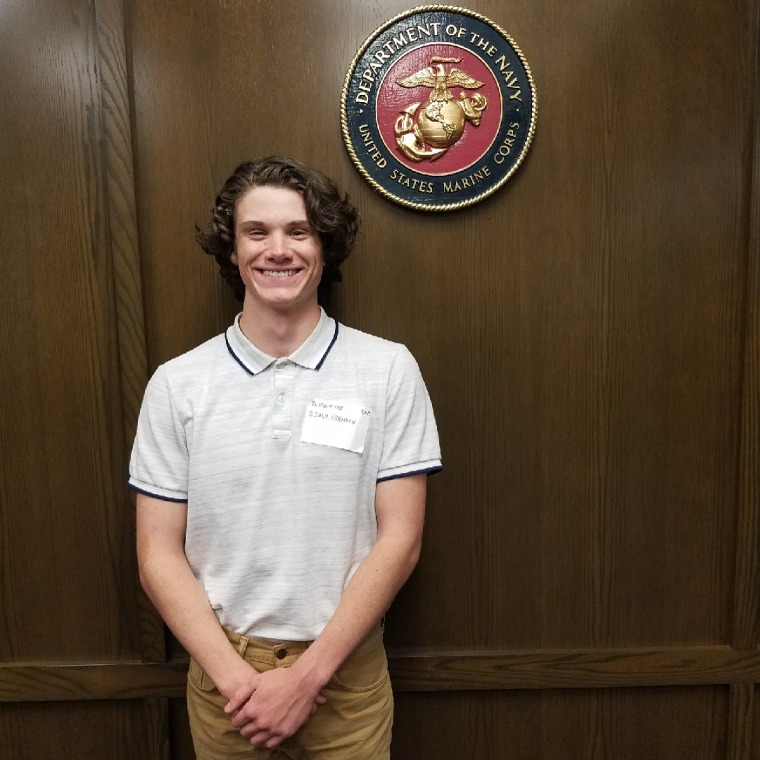 Image: Brendan Bialy, a a poolee in the Marine Corps Delayed Entry Program, helped subdue a shooter at the STEM School in Colorado.