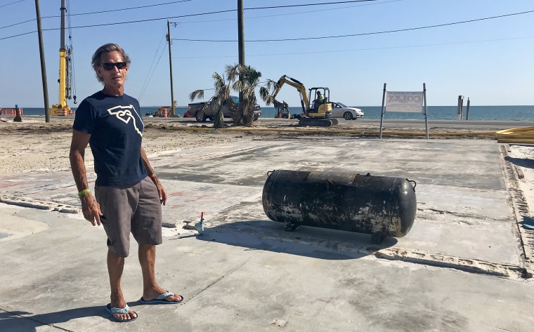 Michael Scoggins' restaurant "Killer Seafood" was completely destroyed when Hurricane Michael hit Mexico Beach on Oct. 10, 2018. He is unsure whether he will rebuild.