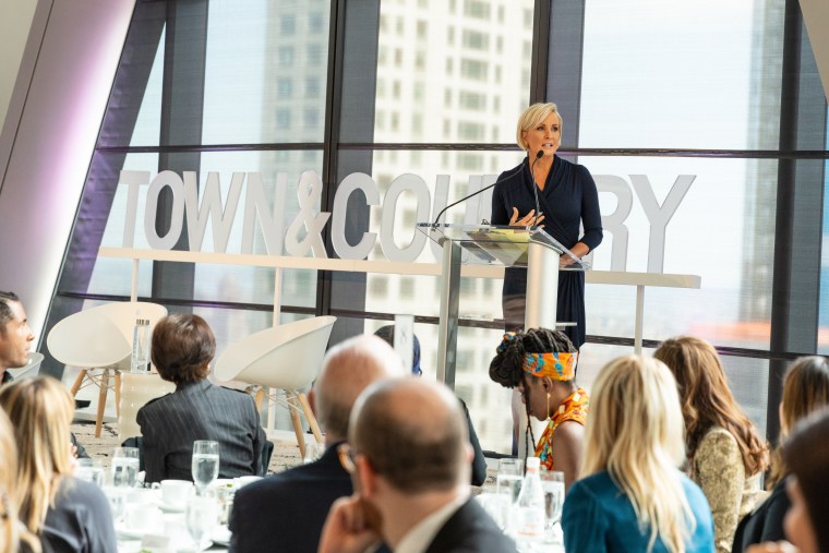 Mika Brzezinski speaks at the Town and Country event in New York City on Wednesday night.