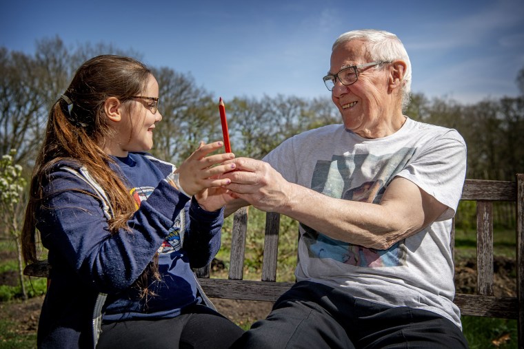 Image: Jim Platt, 79, has pledged to vote for according to his 11-year-old granddaughter Lilly's choosing in the upcoming European parliament elections.