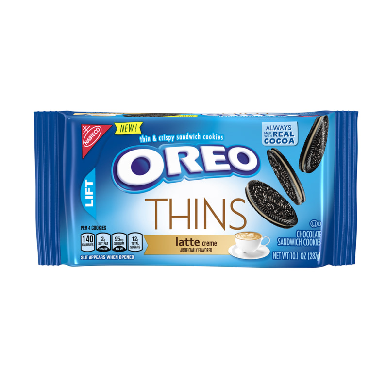 For those who adore a thinner Oreo (and a cup of Joe), Latte Thins are here on a permanent basis.