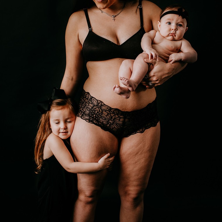 Julie Worthy's photographs, such as the one pictured here, showcase real women and the children who love them.