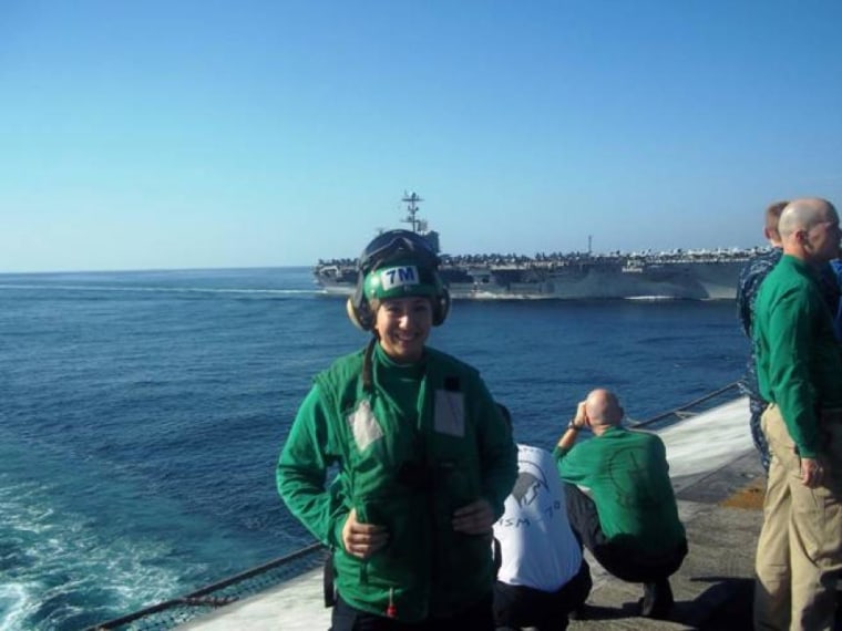 Julie Worthy on a U.S. Navy ship