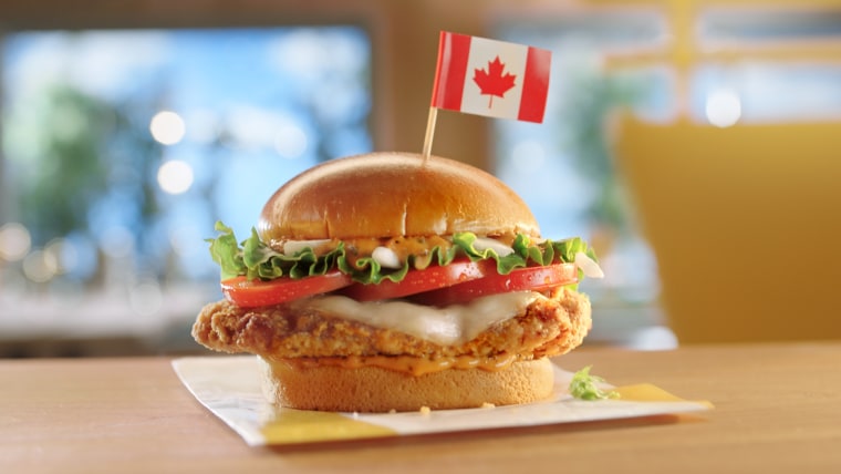 This chicken sandwich topped with Italian ingredients comes from Canada.