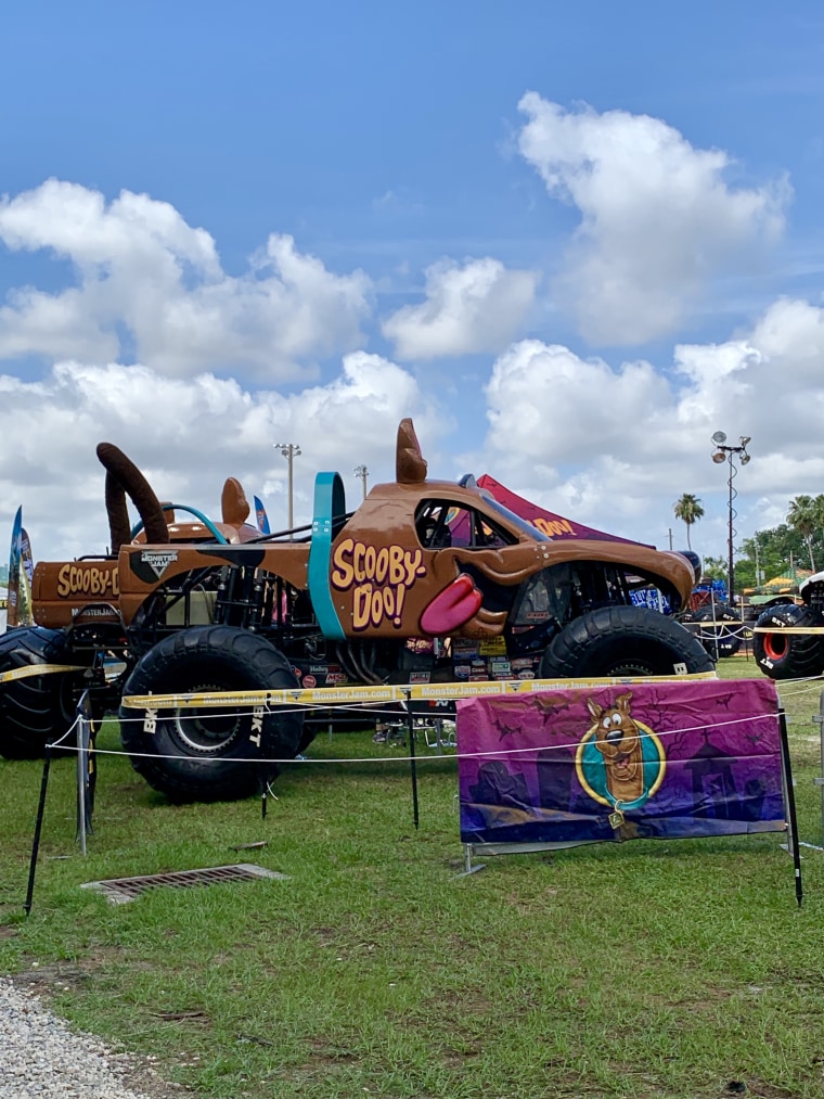 Linsey Read's Monster Jam truck, Scooby-Doo, has an actual tail and a pair of floppy ears.