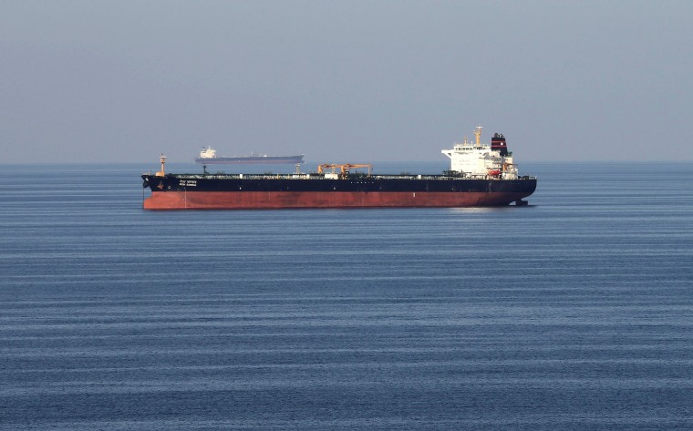 Image: Oil tankers pass through the Strait of Hormuz