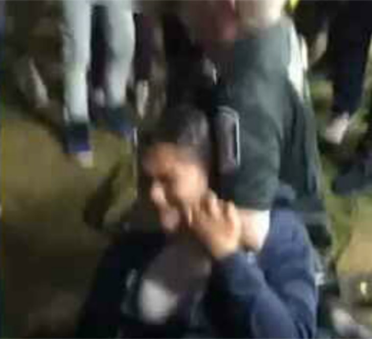 A video captured an offficer using a chokehold on a teenage girl while breaking up a melee at a carnival in Norristown, Pennsylvania.