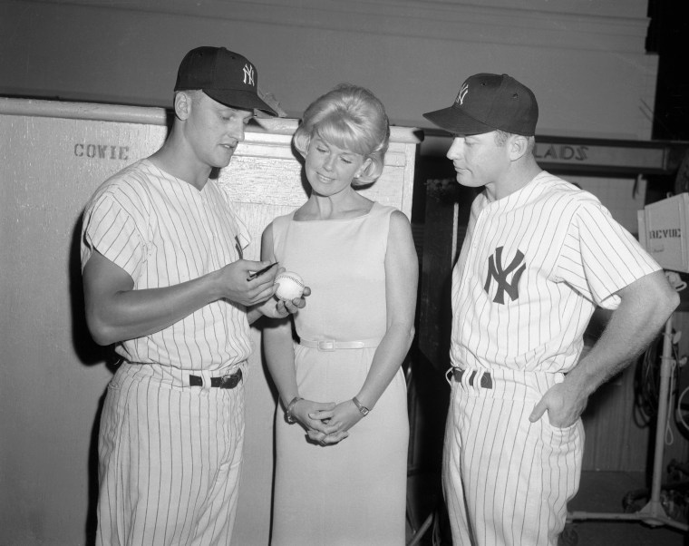 Baseball Greats Talking with Doris Day