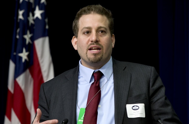 Image: Oren Segal of the Anti-Defamation League's Center on Extremism speaks at the White House on Feb. 18, 2015.