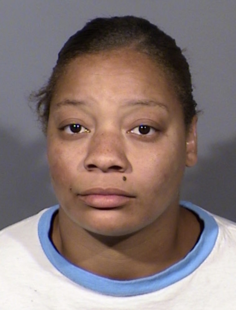 Image: Cadesha Bishop was charged with open murder on an elderly-vulnerable person after pushing a man off a bus in Las Vegas on May 6, 2019.