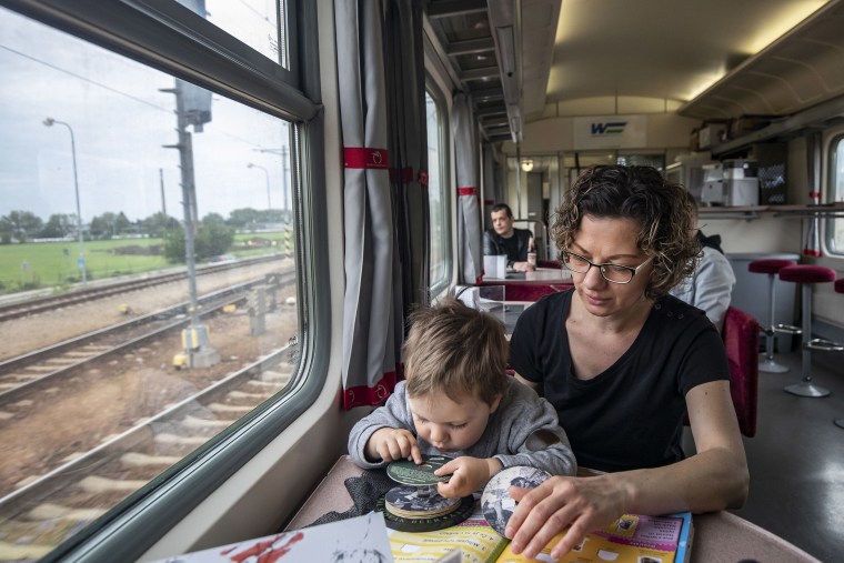 Image: Jana Masarykova on a train from Bratislava