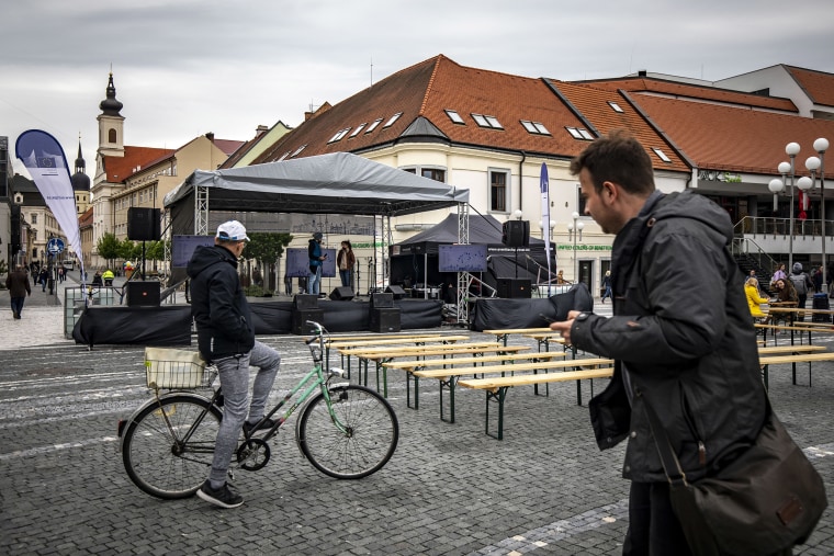 Image: A recent event promoting the European Parliament elections in Trnava, Slovakia