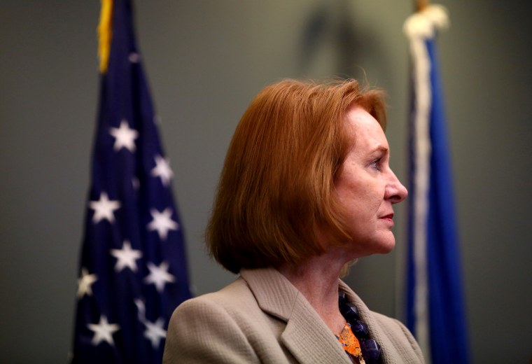 Image: Seattle Mayor Jenny Durkan at a news conference at the United States Courthouse on Feb. 21, 2018.