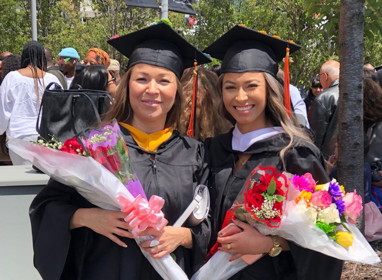 Sandra Murillo and her daughter, Katherinn Lopez-Murillo, who graduated from William Paterson University together on May 15.