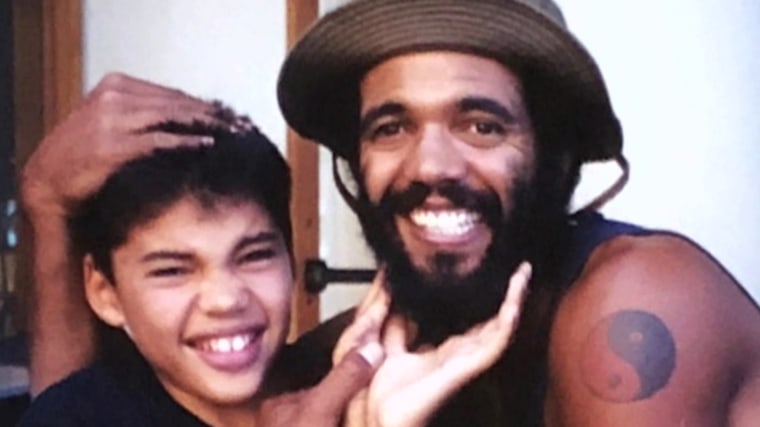 Kristoff St. John and his son, Julian, who died by suicide as a young adult.