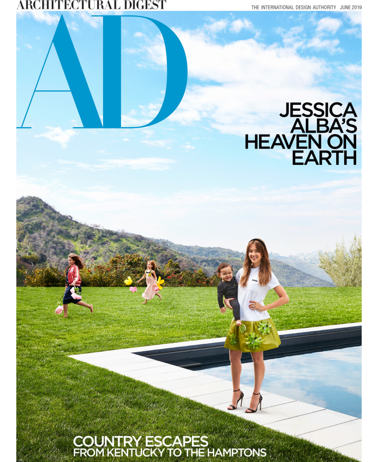Jessica Alba shows off her new Beverly Hills home in the June 2019 issue of Architectural Digest.