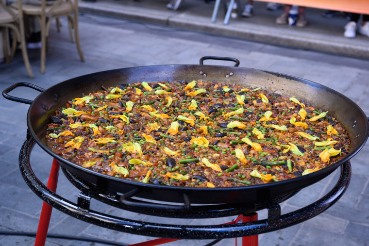 Chef Jose Andres' savory vegetable paella on Today on May 21, 2019 in New York.