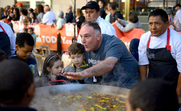 Chef Jose Andres cooks on Today on May 21, 2019 in New York.