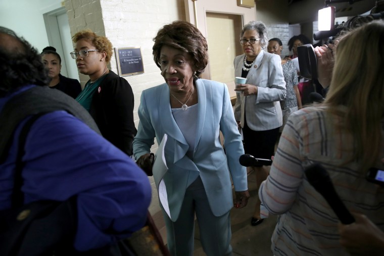 Image: House Speaker Nancy Pelosi Meets With House Democrats Over Growing Calls For Impeachment