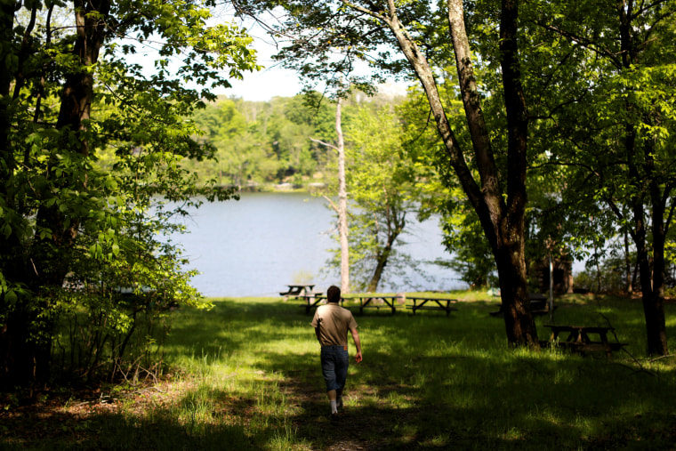 Image: Scott Rosmarin, owner and operator of Rosmarins Day Camp and Cottages, walks the grounds in Monroe, New York, on May 20, 2019.