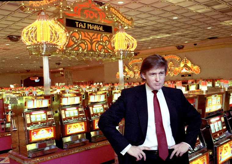Image; Donald Trump at the Taj Mahal in Atlantic City