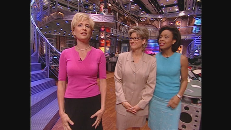 Brzezinski, left, co-hosting MSNBC on the weekday afternoon show, HomePage.