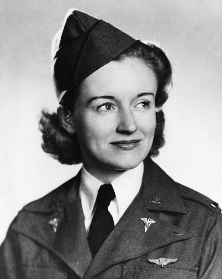 The first nurse in history to have an Army hospital named after her, Lt Ruth M. Gardiner, was killed in a plane crash at Nanek, Alaska, while serving as an air evacuation nurse in July 1943.