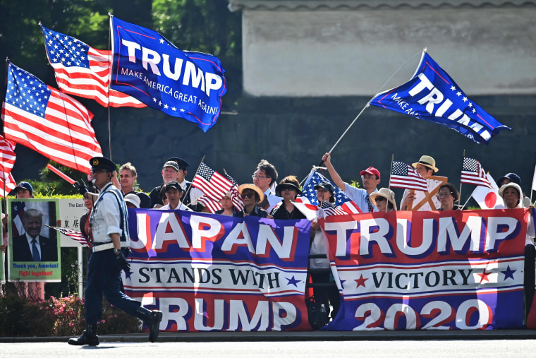 Image: Supporters of President Donald Trump in Tokyo, Japan