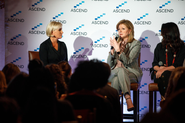 Mika Brzezinski and Arianna Huffington at the ASCEND Summit in NYC on May 10.