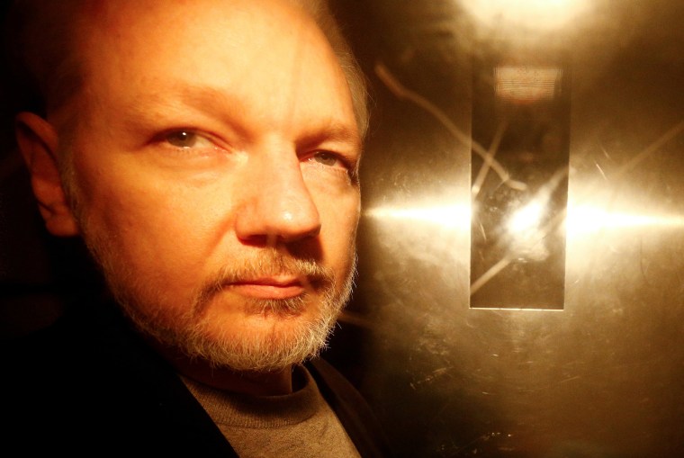 Image: WikiLeaks founder Julian Assange leaves Southwark Crown Court after being sentenced in London