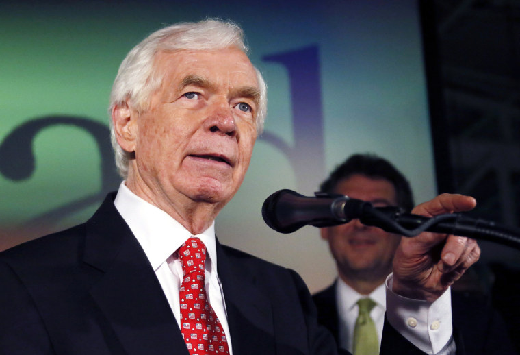 Image: Thad Cochran addresses supporters and volunteers at his runoff election victory party