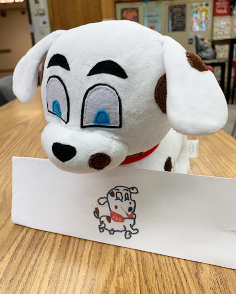 Even though toughest student becomes excited when they see their artwork as a stuffed animal. 