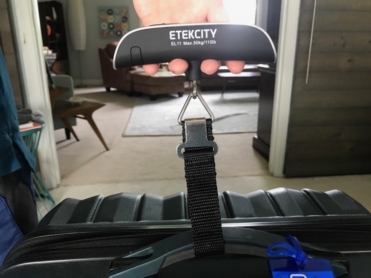 This portable luggage scale makes travel easier