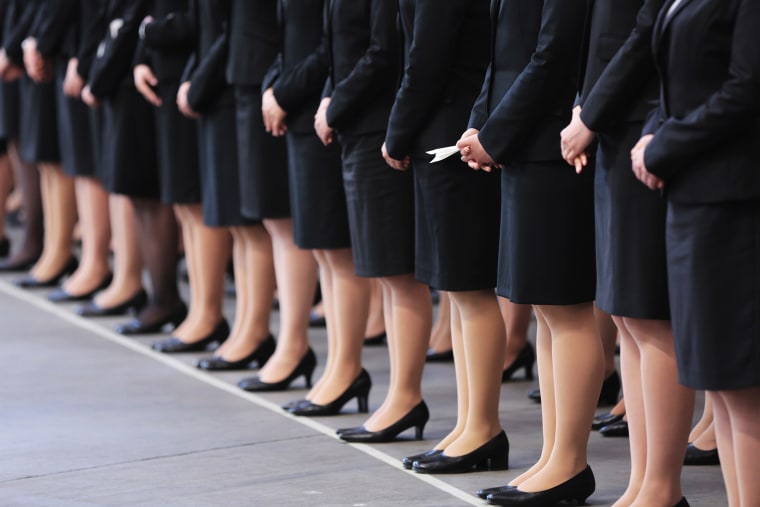 Japan Airlines Co. New Employees Take Part In Initiation Ceremony