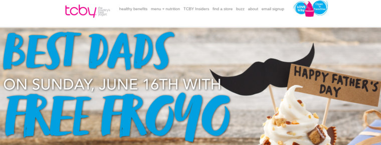 TCBY Father's Day Deal