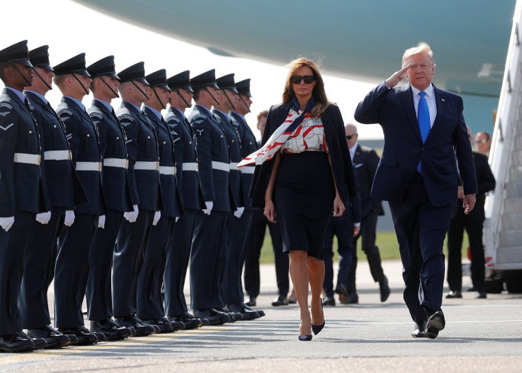 Image: President Donald Trump and first lady Melania Trump arrive for their state visit to Britain