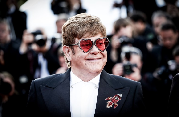 Image: Elton John attends a screening of \"Rocketman\" at the Cannes Film Festival in France on May 16, 2019.