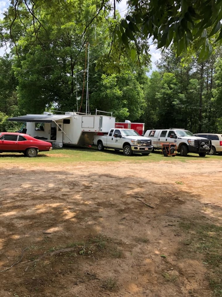 Photos of Spartanburg and Cherokee Emergency Preparedness personnel assisting in the search for Jessica Ashmore.