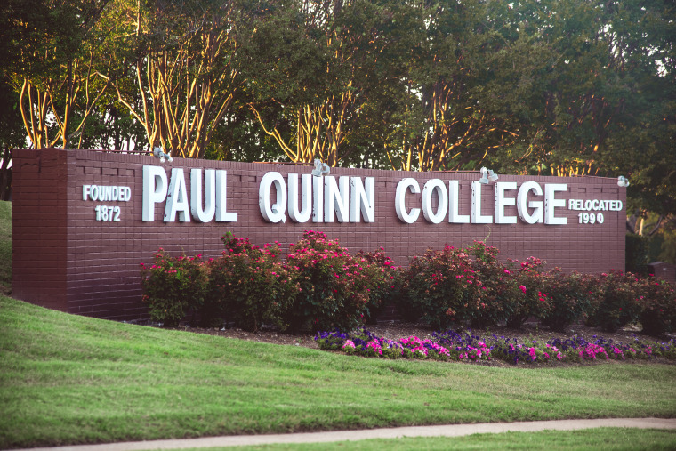 Image: Paul Quinn College entrance sign.
