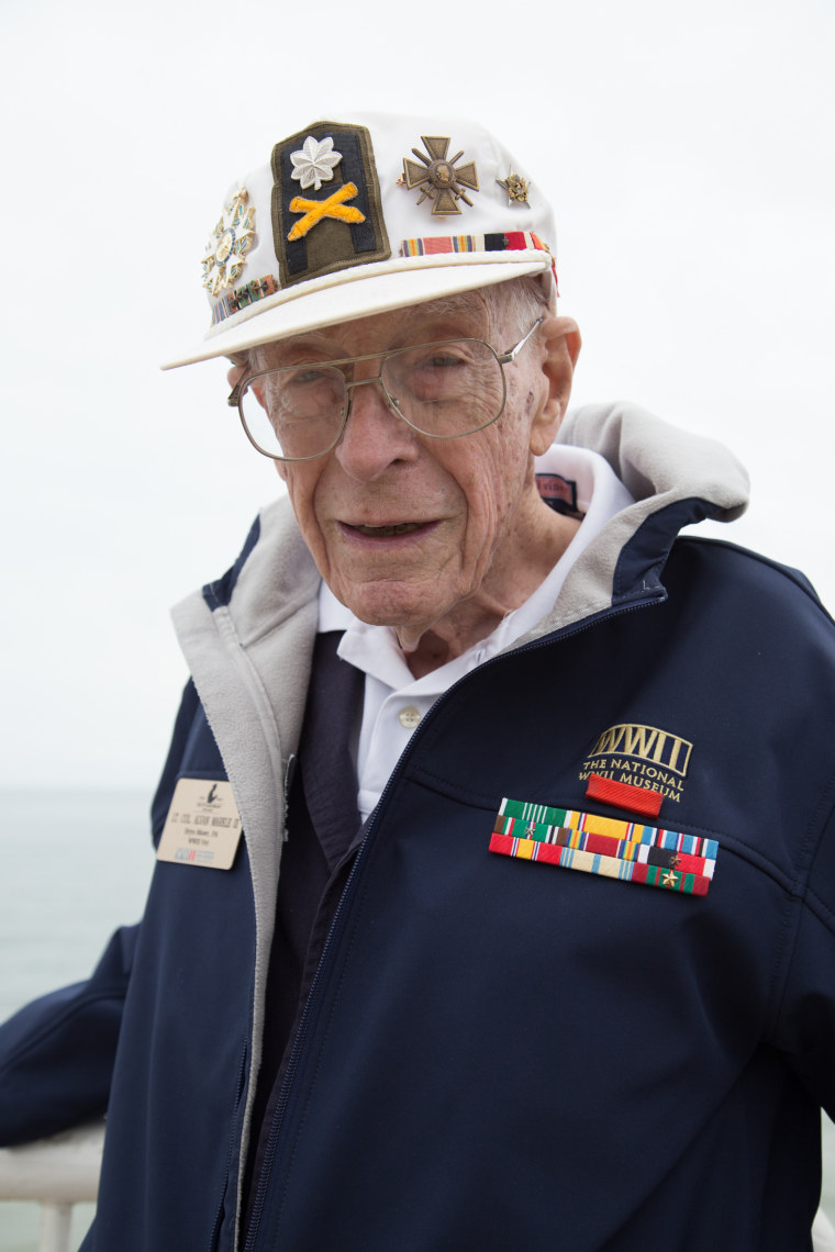 Image: Lt. Col. Alvan Markle III, 100, in Normandy, France