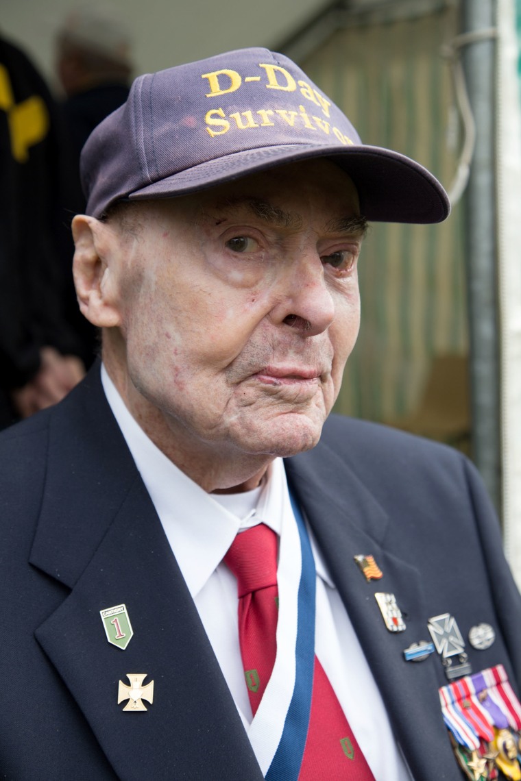 Image: Veteran Ray Lambert, 99, in Normandy, France