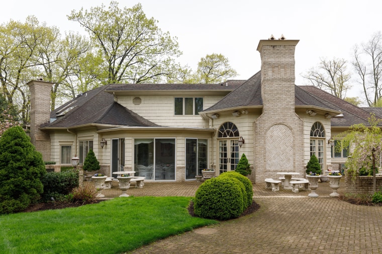 Image: The patio and backyard of the home featured on "The Sopranos," in North Caldwell, N.J.