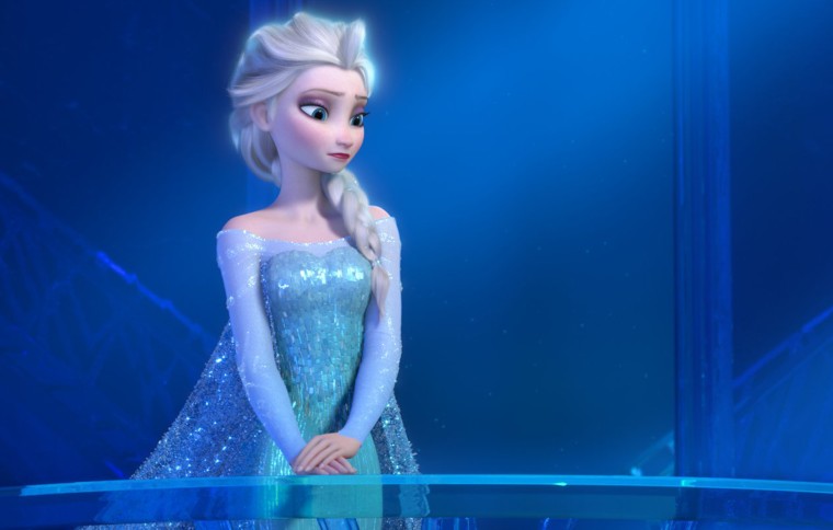Elsa's dress in "Frozen" is something you'd expect a princess to wear, but not if she's going to shear sheep. 