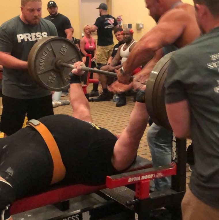 Dance dad Jason Patterson is a power-lifting champion who can bench press 450 pounds.