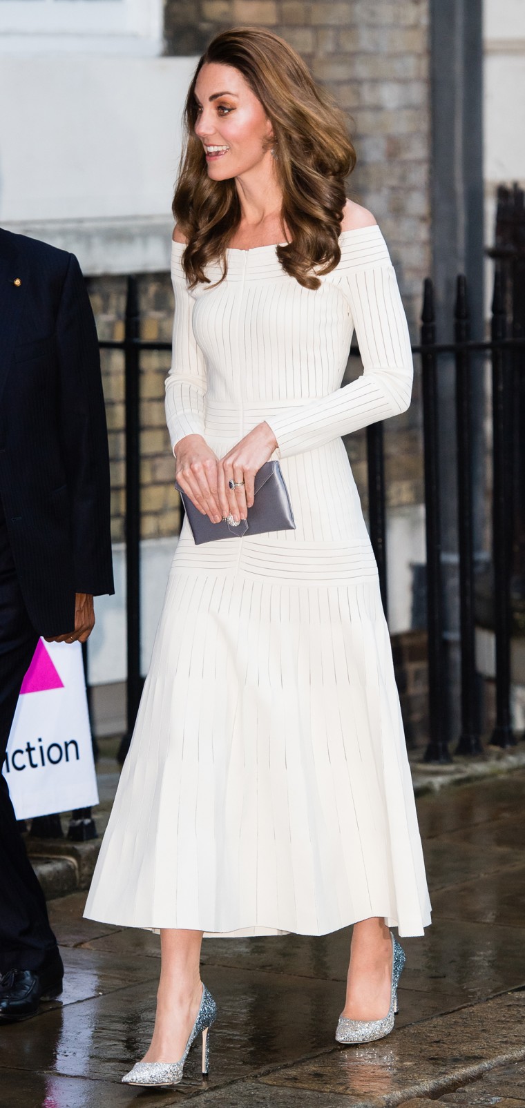 Kate Middleton Wears Catherine Walker White Coat Dress for Garter Day