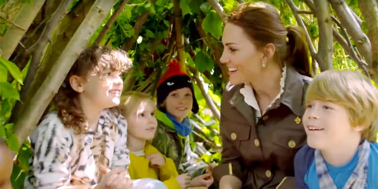 The Duchess of Cambridge joins a ground of Blue Peter fans for some fun outdoor activities