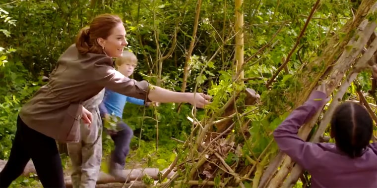 The Duchess of Cambridge joins a ground of Blue Peter fans for some fun outdoor activities