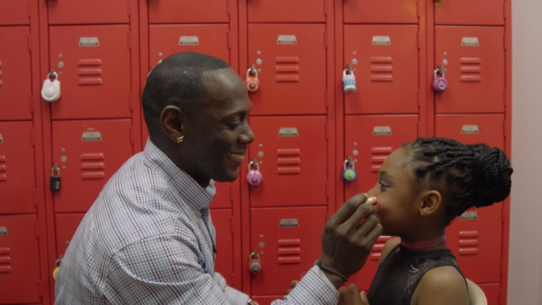 Dad Antonio Williams has become an expert at applying his daughter's makeup and styling her hair for big dance performances.