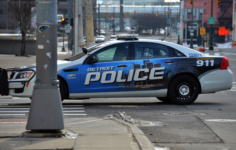 A Detroit Police car