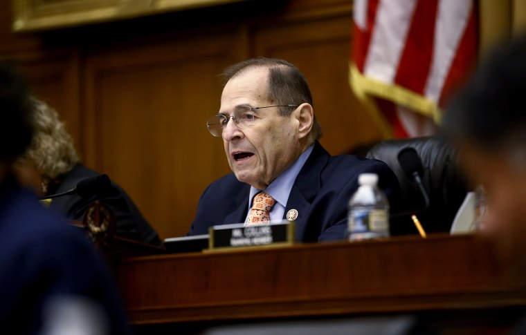 Image: House Judiciary Committee Chairman Jerrold Nadler speaks during a hearing on Capitol Hill on May 21, 2019.